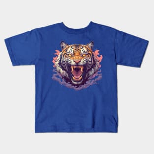 angry tiger Kids T-Shirt